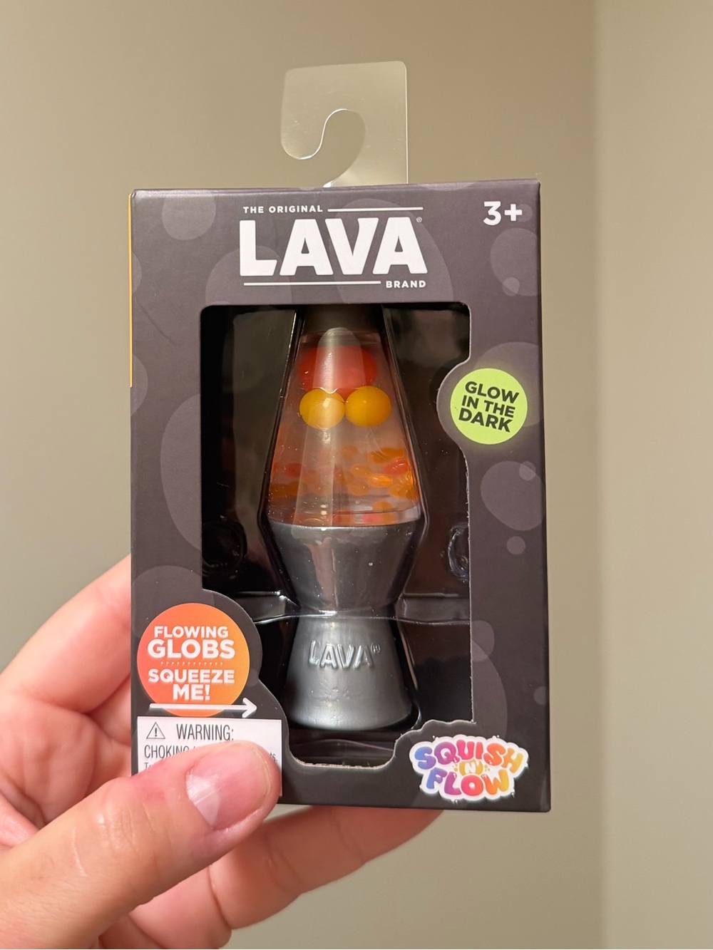 Schylling Lava Lamp Squishy - Orange/Red/Clear